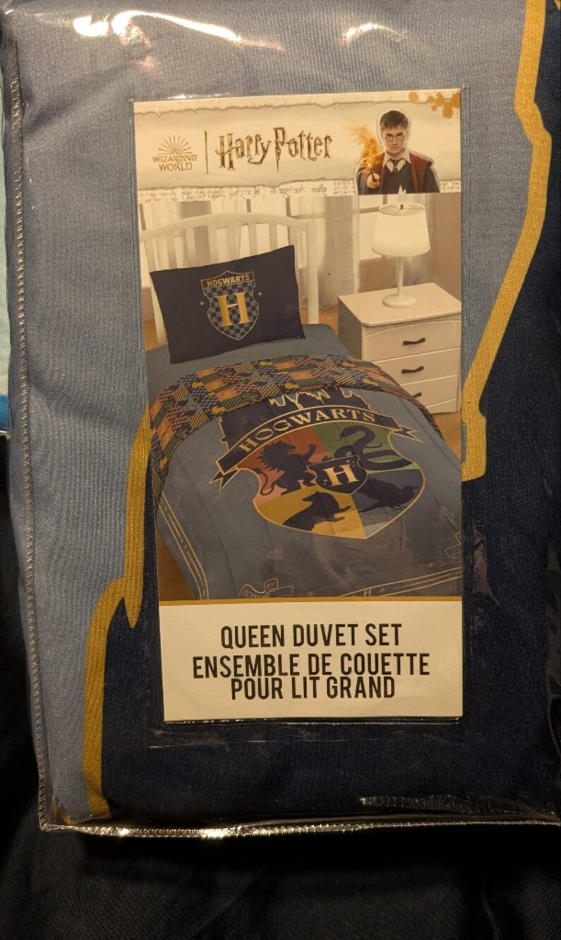 Harry Potter Queen Duvet Set in Navy Blue